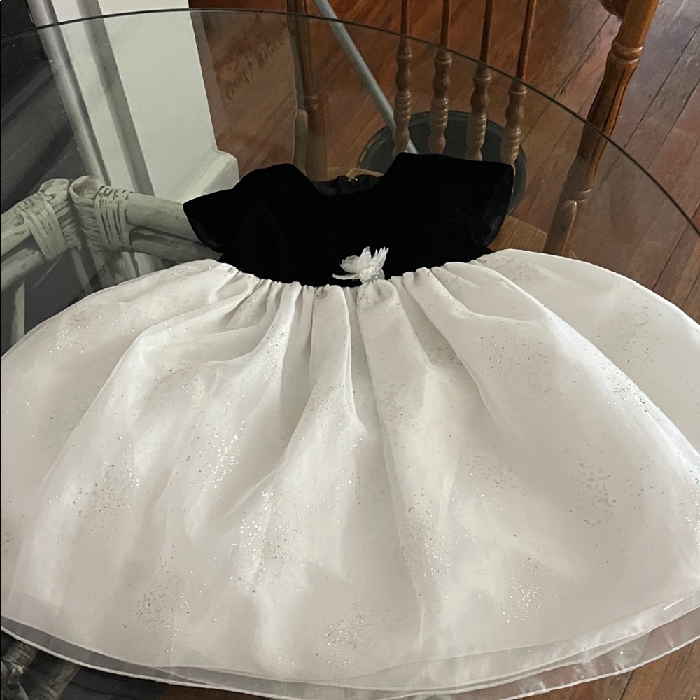 Elegant Black and White Kids Dress
